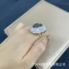 Anillo suelto de piedra con purpurina cortada en joyería natural con perla pequeña pulsera personalizada de diseño original popular extranjero