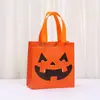 Bolsa de Mão Halloween Não Tecida Transfronteiriça Design Cartoon Cabeça de Abóbora Saco de Presente Gato Preto Fofo Bolsa de Compras