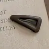Pasador Triangular de Cuero Retro para Mujer, Pinza para Flequillo de Frente, Pinza Lateral Bb, Pasador Simple Versátil, Nuevos Accesorios para el Cabello