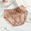 Pantis de encaje satinado, ligeros y lujosos, estilo francés para mujer, con volantes en capas, malla transpirable, diseño de cintura media y una estética pura y seductora