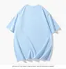 Camiseta de manga corta de algodón puro, color sólido, peso pesado, corte ligeramente holgado, unisex, camiseta casual para hombre, versátil y estiliza