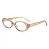 Gafas Ovaladas Adelgazantes de Marco Pequeño Estilo Nuevo Retro Transfronterizas para Mujer, Estilo Callejero de Moda Ins Dulce Fresco Estilo Chica Popular Gafas Sin Graduación