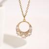 Collar Colgante de Moda Transfronterizo Aliexpress Lujo Ligero con Circonita para Mujer, Cadena para Clavícula de Gama Alta de Nicho Completamente Diamantada, Venta al por Mayor desde el Fabricante