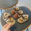Sapatos Firmes para Bebês e Crianças Pequenas Sapatos de Inverno para Meninos Sapatos Casuais para Crianças Pequenas Com Pelúcia Extra Sapatos para Bebês Caminharem Sola Macia 0-2 Anos Sapatos de Algodão