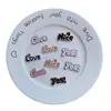Galvanoplastia sí Letra Resina Joyería Accesorios Bonita Horquilla Parche Joyería Agujero Sonriente Zapatos Funda para Teléfono Móvil Joyería