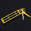 Fabricantes de origen pistola de silicona de doble cañón amarilla pistola de silicona de doble cañón de plástico pistola de silicona de doble tira de acero hexagonal pistola de silicona para vidrio