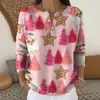 Sudadera de Punto con Cuello en V, Botones y Mangas Largas, Estilo Nuevo Transfronterizo, Otoño e Invierno, Suéter con Estampado de Moda Personalizado para Mujer