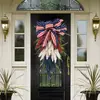Guirlanda do Dia da Independência Americana Decoração de Casa Transfronteiriça Novo Produto Vermelho, Branco e Azul Espiga de Trigo Decoração Pendurada Guirlanda de Porta Adereço