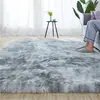 Alfombra Pequeña de Sofá Engrosada, Alfombra Rectangular Resistente a Manchas para Sala de Estar, Alfombrilla de Cama, Alfombra para Ventana de Bahía, Alfombra Tie-Dye para Dormitorio