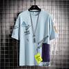Camiseta de manga corta de verano para hombre, nueva camiseta de base coreana para hombre, camiseta de media manga de algodón, ropa de tendencia, una generación de cabello