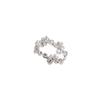 Anillo elegante de estilo coreano con diseño de flor de nicho y diamantes para mujer, estilo frío, personalidad de moda, ligero, de lujo, combina con todo, anillo de dedo índice de alta calidad.