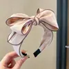Diadema de tela de alta gama para otoño e invierno, extra ancha, adelgazante, estilo coreano, pinza para el pelo de terciopelo para mujer