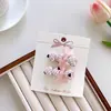 Pinza para el pelo de tela a cuadros estilo coreano con forma de corazón rosa azul para niña, pinza de pico de pato versátil, pinza lateral, pinza para el pelo, accesorios para el pelo dulces