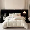 Juego de cuatro piezas de algodón lavado jacquard de lujo, funda de edredón de algodón suave para la piel, nuevo modelo 2026, sensación de alta gama, ropa de cama de 1.8m