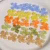 Zhen Tu Acrílico Degradado Color Gelatina Irregular Flor de Cuatro Pétalos 3D DIY Hecho a Mano Pasador Accesorio para el Cabello Decoración de Zapatos Funda de Teléfono