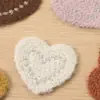 Nuevo Parche de Corazón de Melocotón Bordado de Peluche Amor Parche DIY Accesorios para el Cabello Ropa Materiales para Tocados Bolsas Zapatos Sombreros Accesorios de Bordado