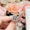 Brincos de Flor de Zircônia Colorida Estilo Floresta Popular da Camélia Prata S925 Colar Único de Joias de Alto Padrão