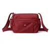 Bolsa Nova Versátil para Mulheres, Pequena, Multicompartimento, Bolsa Transversal Casual, Simples, Grande Capacidade, Tecido de Nylon, Bolsa de Ombro Única para o Dia a Dia