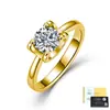Plata de ley S925, diseño de cabeza de toro, anillo de mujer de moissanita, engaste cuadrado clásico con cuatro garras, con una sola piedra redonda, joyería minimalista europea y americana