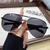 Gafas de Sol de Doble Puente Europeas y Americanas para Hombre, Viajes al Aire Libre, Conducir, Gafas de Sapo, Gafas de Sol con Visera Metálica, Modernas y Sencillas