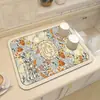 Tapete Absorvente Multiuso para Bancadas de Cozinha, Tapete de Mesa de Secagem Rápida, Porta-Copos, Tapete Protetor Antiderrapante com Isolamento Térmico para Fogão, Tapete para Secar Louça