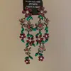 Brincos Longos com Franjas Inlaid de Diamante de Agulha de Prata Europeus e Americanos, Brincos Stud Elegantes Minimalistas de Temperamento, Brincos Versáteis de Luxo Leve de Alta Qualidade