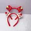Grampo de Cabelo com Fita de Borla de Pelúcia Leão Vermelho de Ano Novo para Mulheres, Presilha de Garra Shark Clip para Coque do Ano do Coelho Acessório de Cabelo