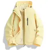 Jaqueta Camuflada Três em Um Feminina Conjunto de Duas Peças com Lã Removível Masculina Roupas de Montanhismo Corta-Vento Impermeável para Exterior Jaqueta de Trabalho