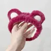 Faixa de Cabelo Cartoon para Lavar o Rosto, Acessório de Cabelo Fofo para Maquiagem e Máscara Facial, Acessório de Cabelo Engraçado, Faixa de Cabelo para Lavar o Rosto, Faixa de Cabelo Peluda, Outono e Inverno