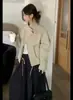 Estilo Europeo 2026 Primavera/Otoño Nueva Moda Casual Dobladillo con Cordón Cuello Alto Corta Holgada Chaqueta Cortavientos Mujer