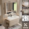 Lavabo Cerámico Todo en Uno de Lujo Ligero con Esquinas Redondeadas Combinación de Mueble de Baño Lavabo Lavabo Lavabo Mueble de Lavado