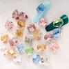 Pedrería para Uñas con Diamantes Grandes Brillantes, Pedrería Transparente Tipo Hielo con Parte Posterior Puntiaguda, Pedrería Apilada, Cubos de Azúcar Cristalino con Forma de Flor Rosa y Huevos de Paloma