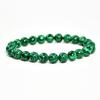 Pulsera China Nueva Coloreable Cuentas Redondas de 8 mm Pulsera de Piedra Natural Cuentas de Ágata Cristal Turmalina Pulsera para Hombres y Mujeres