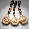 Llavero Giratorio de Latón Zodiaco Cinabrio Colgante para Coche Bolso Artesanía Creativa Unisex Venta al por Mayor