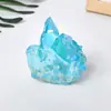 Clúster de Cristal Natural Blanco Galvanizado Clúster de Cristal Galvanizado Multicolor Morado Azul Rosa Verde Desmagnetización Purificación Adornos de Piedra en Bruto Venta al por Mayor