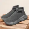 Nuevos calcetines-zapatos transfronterizos para hombre para otoño e invierno, zapatos slip-on ligeros para pareja, zapatos deportivos casuales de aumento de altura para hombre