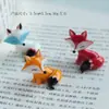Adorno pequeño de zorro esmaltado Zibo para escritorio, decoración de dibujos animados, vidrio, coche de alta gama, adorno interesante, regalo de cumpleaños
