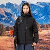 Chaqueta de Concha Blanda Engrosada para Mujer, Impermeable y Cortavientos, Nuevo Estilo Otoño e Invierno, Abrigo Cálido con Capucha para Viajes al Aire Libre, Camping y Montañismo