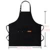 Delantal Publicitario de Lona al por Mayor Personalizado para Fabricantes Se Puede Personalizar con Logo para Chefs Horneado Tallas Grandes Delantal Resistente a Manchas Transfronterizo