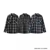 Camisa a cuadros estilo americano para mujer de primavera y otoño, nueva camisa de moda holgada retro a la moda estilo Hong Kong con un diseño único