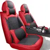 Nuevo cojín para asiento de coche hecho de cuero con patrón de diamante, modificado con estilo, transpirable, funda de asiento de cuero completo, adecuada para todas las estaciones, funda de asiento de coche totalmente cerrada