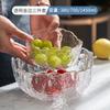 Tigela de Vidro Martelado com Borda Dourada Estilo Japonês Transparente Prato de Frutas Tigela Moderna para Salada de Legumes Criativa para Casa Shihua