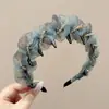 Presilha de Cabelo/Tiara de Rede com Pedrarias Estilo Coreano para Mulheres, Uso Diário ao Ar Livre, Top Alto com Caveira, Não Aperta a Cabeça, Tiara com Sensação de Luxo, Acessório de Cabelo de Luxo Leve
