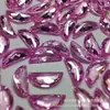 Pedra Rosa Brilhante de Zircônia em Forma de Meia-Lua Pedra da Lua em Forma de D Joias Inlay Acessório DIY Pedras Atacado