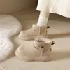 Antiderrapante Aquecedor de Pão Espessado Botas de Neve Femininas Retro Versátil 2026 Solado Grosso Inverno Sapatos de Algodão Botas de Algodão Botas Curtas com Pelúcia