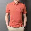 Camiseta de gola masculina de manga curta 2024 nova moda slim-fit estilo coreano gelo seda bonito moda marca led meia manga polo camisa