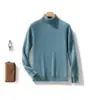 Outono/Inverno 2026 Novo Suéter Masculino de Lã Casual de Negócios Simples Engrossado Gola Alta Suéter Básico de Luxo Leve para Homens