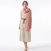 Comercio Transfronterizo|Bufanda Transpirable de Algodón y Lino de Color Sólido para Primavera y Verano|Múltiples Colores Disponibles|Pedido Mínimo de 1 Pieza + Enviado Dentro de las 48 Horas