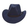 Sombrero de Copa Occidental Rizado de Estilo Británico Transfronterizo de AliExpress Sombrero de Jazz de Color Sólido que Combina con Todo Sombrero para el Sol