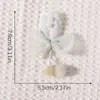 Cinta de Malla Fresca Accesorios de Moño de Perlas Flor de Tela Hecha a Mano Hilo Tejido Tela de Organza Accesorios de Ropa DIY